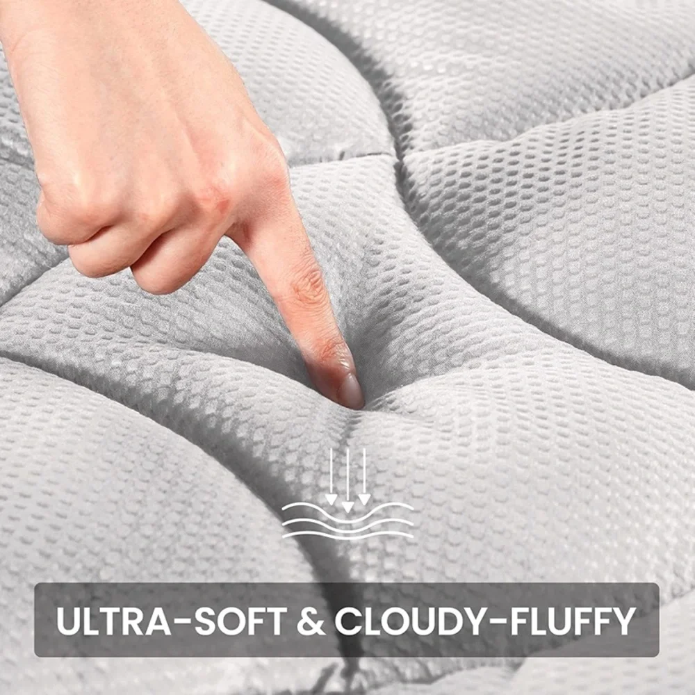 Full Size Mattress Pad Cover Cooling Overfilled Soft Fluffy